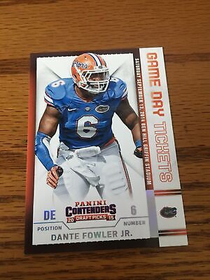 2015 panini contenders dante fowler jr rookie game day tickets