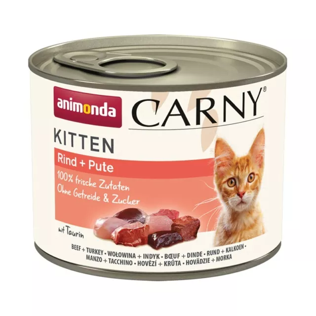 Animonda Carny Gatito Vacuno & Pavo 12 X 200g ( 12,46€/ KG)