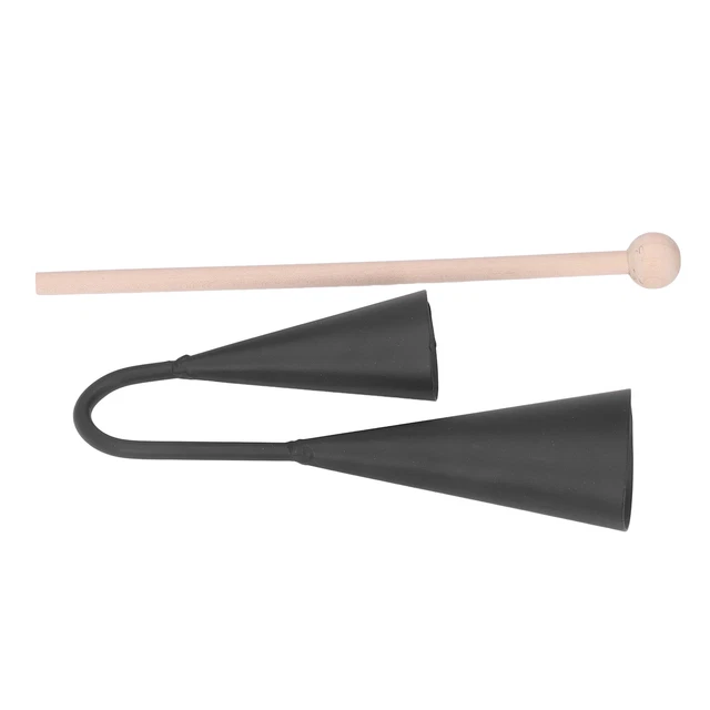 Deux Cloches Agogo Instrument De Percussion Traditionnel Latin Agogo Avec Bâton.