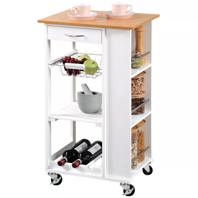 Carro de Cocina, 3 Archivos,Blanco,Kesper