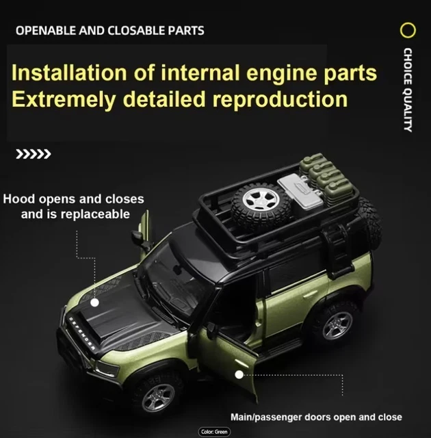 CCA OFFICIAL LICENSED 1:43 Land Rover Defender 110 Diecast Car Model ...