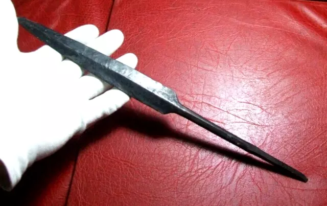 Antique LARGE CAVALER RARE Spear Ancient era Roman ? 192gr 353mm to identify