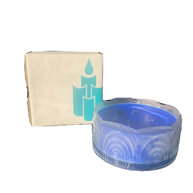 Partylite 3 Wick Candle Holder Ocean Mist Royal Blue P1764