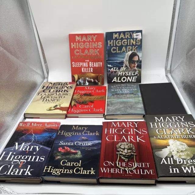 Mary Higgins Clark Lot of 10 Hardcover Novels Mystery Thriller Suspense