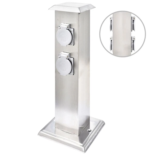 Borne électrique de jardin en acier inoxydable Y6T6