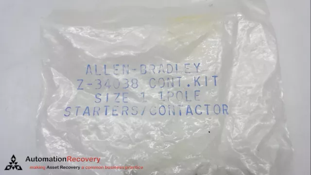 Allen Bradley Z-34038, Contact Kit, Size 1, 1 Pole, New #263664