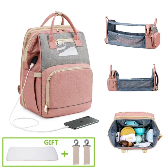 Diaper Bag Moms and Dads Backpack Multifunctional Baby Bed Bags Maternity Nursin