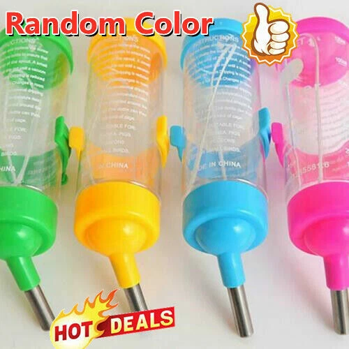Pet Rabbit Guinea Pig Hamster Water Fountain Drinking Feeder 125ML Bottle U3K1