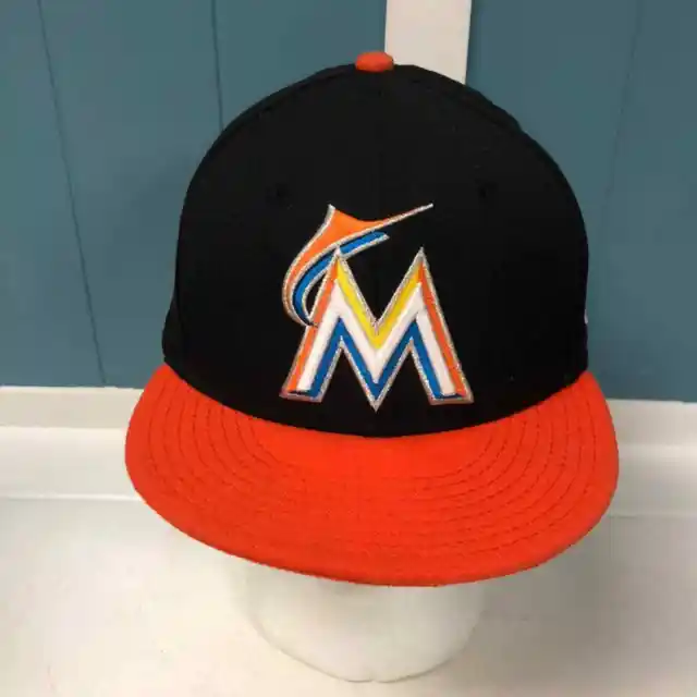 New Era 9Forty Men's Miami Marlins Black Orange Adjustable Cap