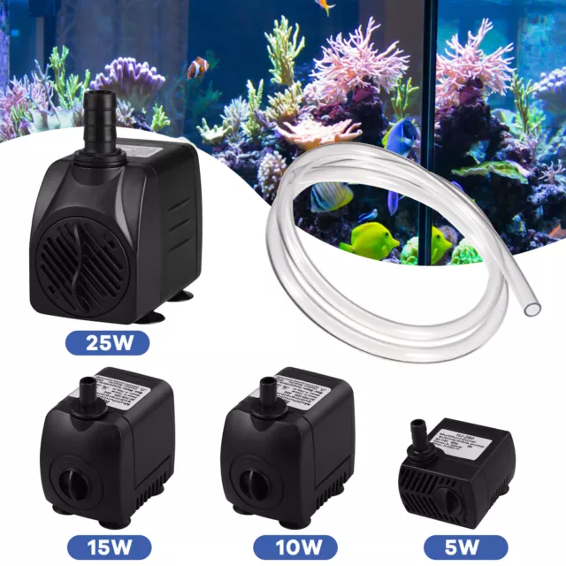 Water Pump Hydroponics Pond Fountain Aquariums Submersible Fish Tank/Tubing Hose