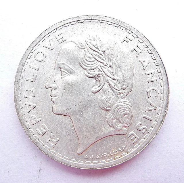 Pièce de 5 Francs 1940, Lavrillier Bronze-Aluminium VALEUR FACIALE : CINQ FRANCS TYPE : LAVRILLIER bronze alu - Collection