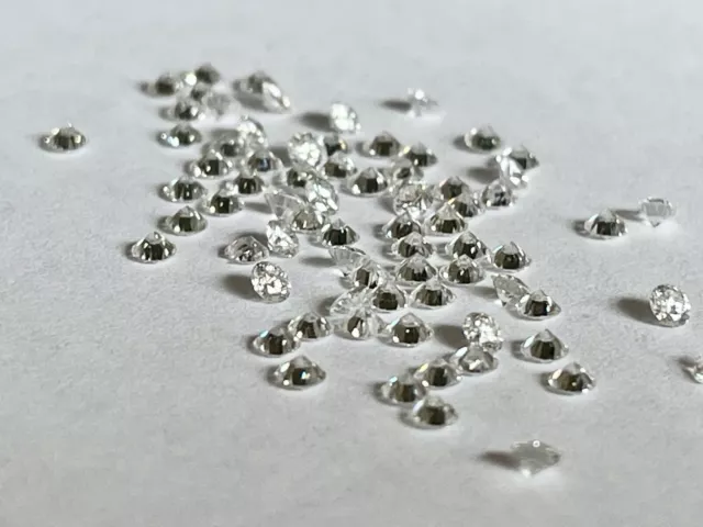 natürlicher Diamant je 0,03ct 1,9mm If-Vvs River D-F Brillant rund 2
