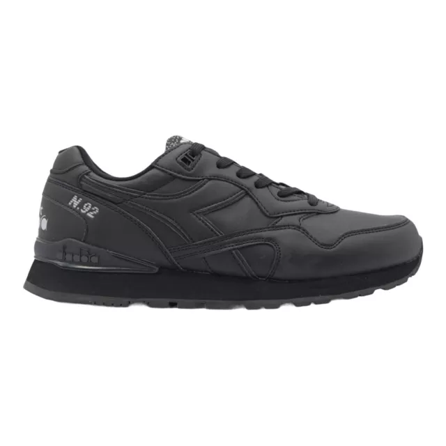 Zapatos Diadora Hombre 173744 c0200 N92 Negro Black Originales Nuevos Piel Altas