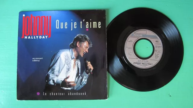 SP Johnny Hallyday – Que Je T'aime ( en concert à Bercy - France 1988 )