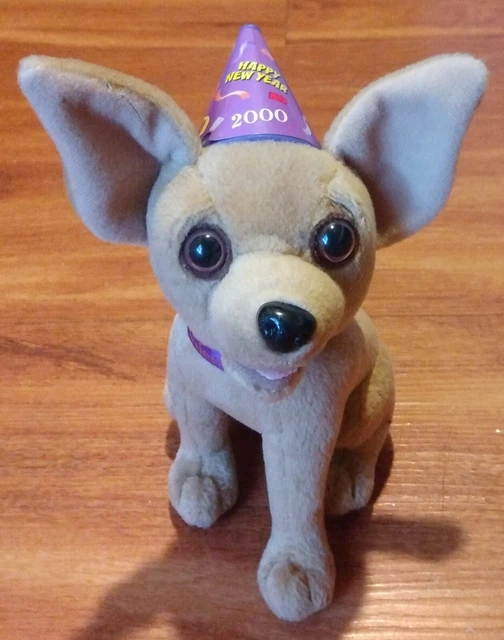 VTG 2000 Taco Bell Talking Chihuahua  "Happy New Year Amigos" Plush Dog WORKS!