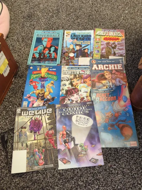 Huge Bundle Of Free Comic Book Day Comics 9 Joblot Monster High Archie Riverdale