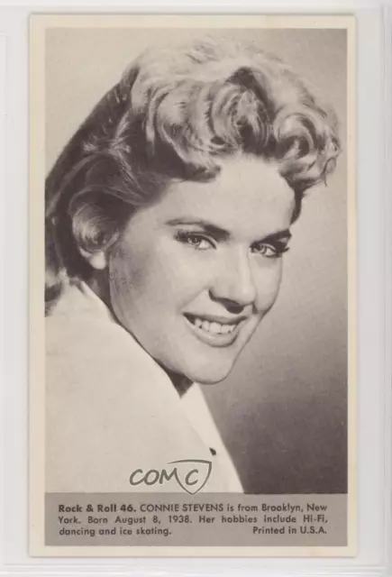 1959 Nu-Cards Rock & Roll Connie Stevens #46 x9h