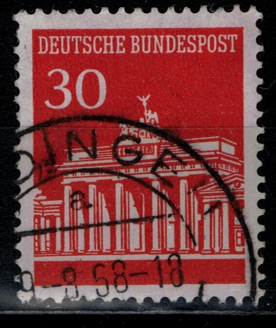 BRD Brandenburger Tor Mi.- Nr. 508 v R gestempelt mit rückseitiger Nummer 245