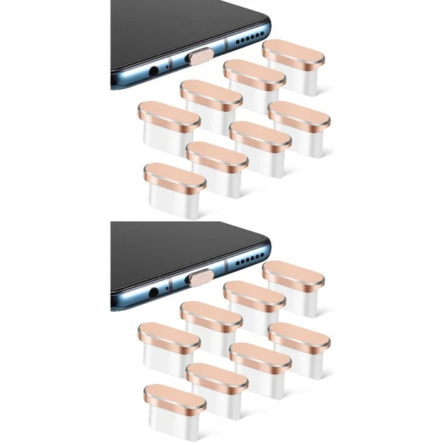 16 Pcs USB C Dust Protector Phone Speaker Protector Telephone Aluminum Alloy