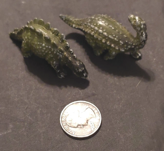 Pair Of Cast Metal Dinosaurs 2