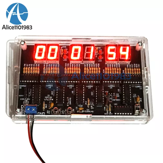 Digital Clock Circuit DIY Kit Electronic Clock Teaching soldering Practice Kit