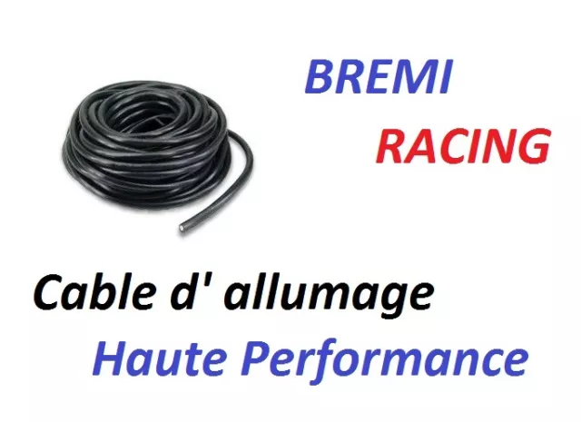 Cable Fil De Bougie Silicone Noir Haute Performance Au Metre Mg