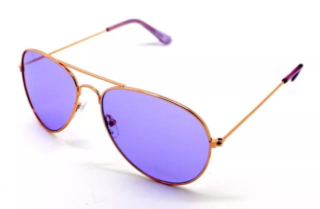 Gafas de Sol Aviador Hombre Mujer Sunglasses UV400 Espejo Morado
