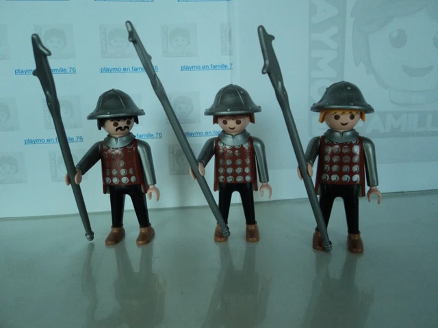 PLAYMOBIL VINTAGE MÉDIÉVAL Transport De Prisonniers Charrette Set 3674 - Foto 11