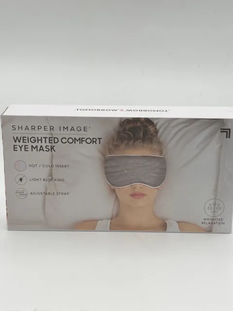Sharper Image Weighted Comfort Eye Mask, Light Blocking, Hot Cold Insert NIb