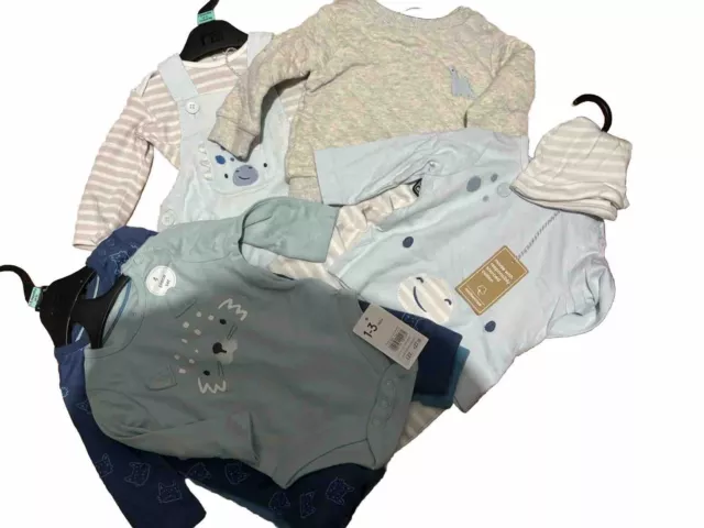 Mothercare Baby Bundle 1-3 Months 11 Pieces/5 Set Pieces For Boys Worth £69 BNWT