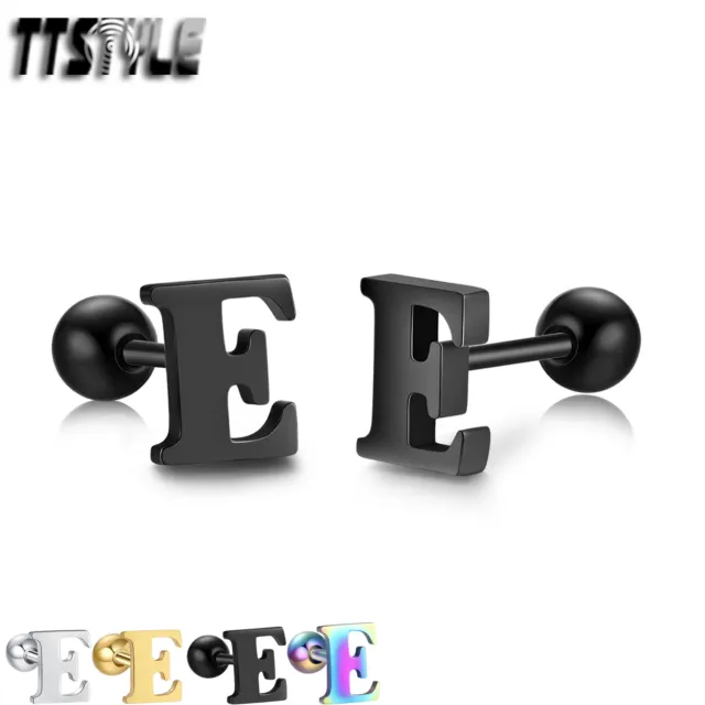 TTStyle Surgical Steel Initial Letter E Ear Cartilage Tragus Earrings NEW