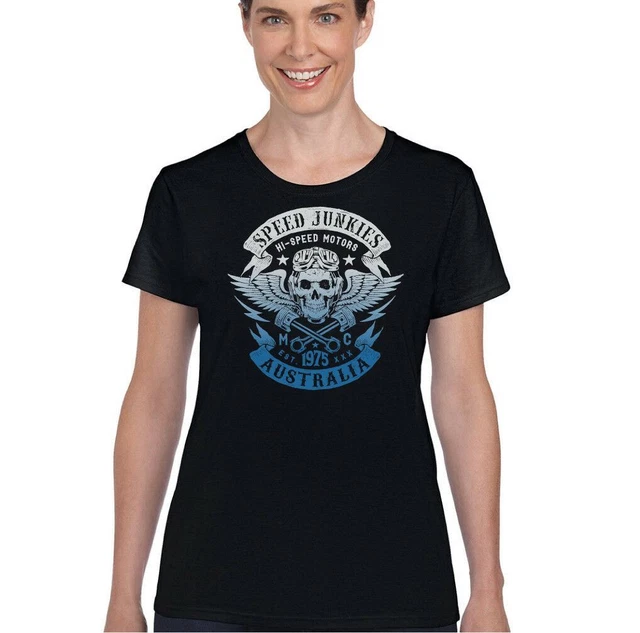 T-shirt biker australiano bikie australiano moto velocità drogati top 9