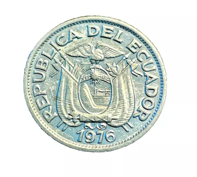 1976 Ecuador 10 Centavos Coin, Ungraded, Combined Free Shipping $25 or More