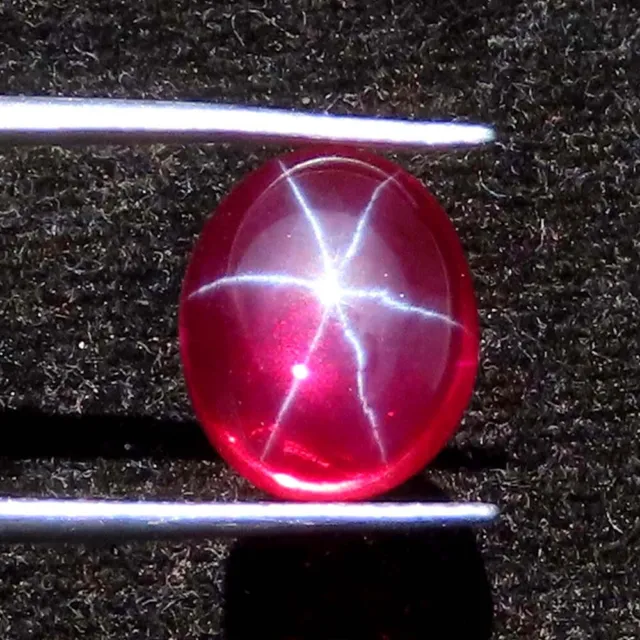 6.35-7 Cts. natural STAR RUBY SAPPHIRE oval cabochon loose gemstone (9x11x4 mm)