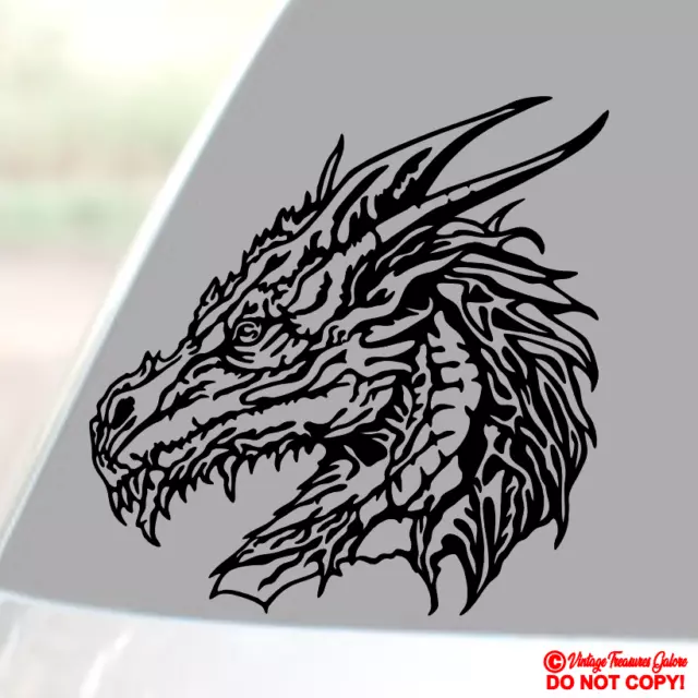 DRAGON HEAD Vinyl Decal Sticker Car Truck Window Wall Bumper LEGENDARY CREATURE