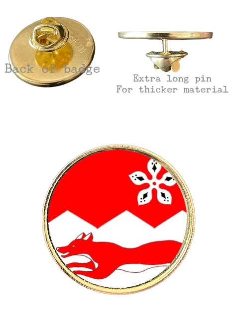 Leicestershire County Flag 26mm Metal Lapel Domed Pin Badge