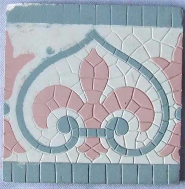 American Encaustic Tile AETCO Alhambra Fleur de Lis Classical Victorian Roman