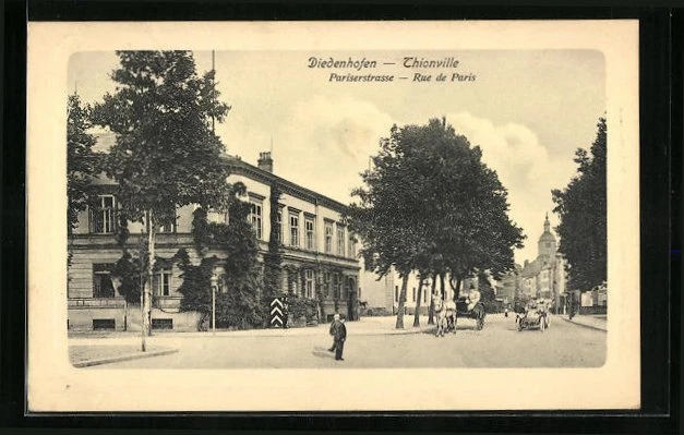 CPA Diedenhofen, Partie der Pariserstrasse 1909