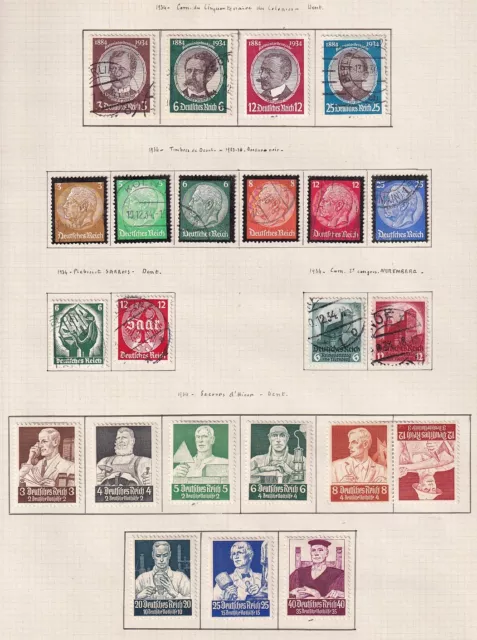 German Reich 1934 Collection of 23 stamps / HIGH VALUE!