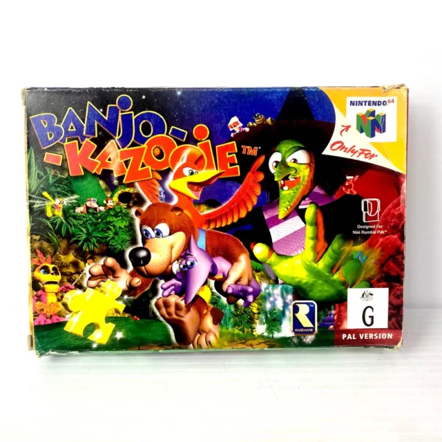 N64 Banjo-Kazooie Nintendo 64 Game Authentic Cartridge Only Tested