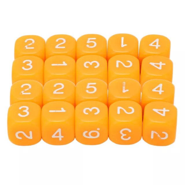 20PCS 6 Sides Number Dice Round Corner Dice Set Board Game Teaching Tools
