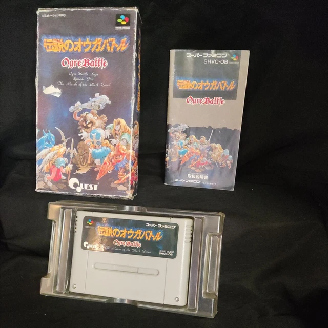 Jeu Super Famicom Ogre Battle : The March Of The Black Queen - Version Japonaise COMPLÈTE - Très Bon état