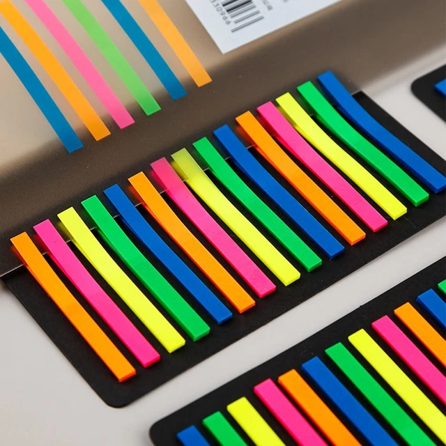 Geschenk Kinder Fluor zierend Index tabs Klebe notiz Farb aufkleber Transparent