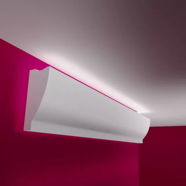 ELHARE Stuckleiste LED Band Lichtprofile Wand Indirekte Beleuchtung Profil LS39