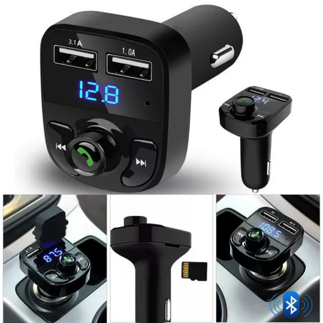 Wireless Bluetooth Handsfree Car Kit FM Transmitter MP3 Player Dual USB Charger!