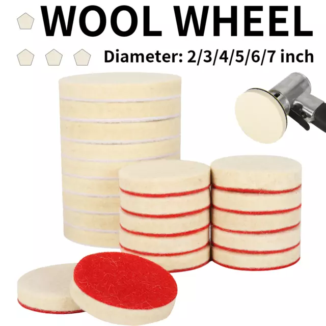 Wool Felt Polisher Wheel Disc Grinding Buffing Wheels Polish Pad For Rotary Tool