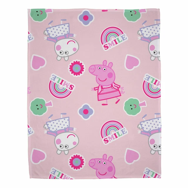 Couverture Polaire Peppa Pig Officielle – 100x140 Cm, Douce Et Chaud Pour Enfants