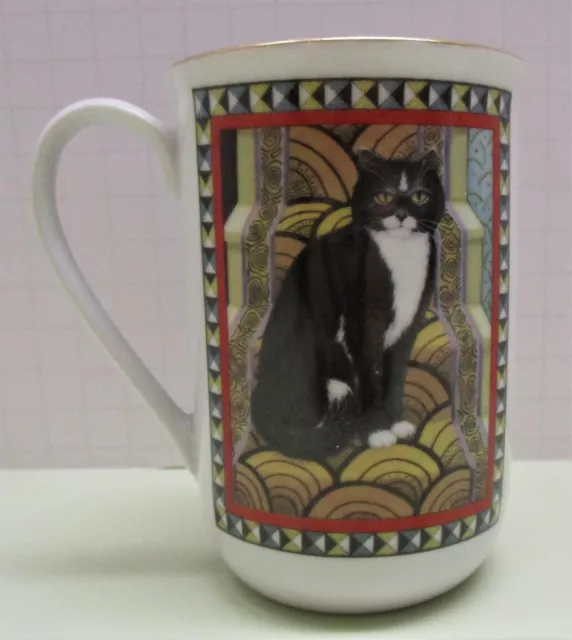 Four Seasons Russ Berrie Black & White Tuxedo Cat Coffee Mug