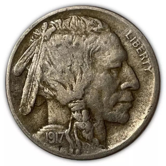 1917-D Buffalo Nickel Near Extremely Fine VF+/XF Coin #1167