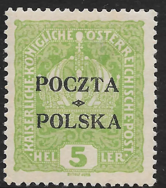 Poland stamps 1919 MI 30 signed  MLH  VF
